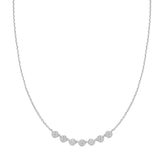 Silver Pavé Multi Beaded Chain Necklace